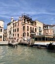 Shuttle stop on the Grand Canal in Venice, Italy..