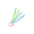 Shuttlecock badminton logo icon designs vector Royalty Free Stock Photo