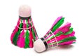 Shuttlecock with feathers Royalty Free Stock Photo