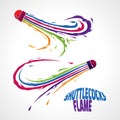 Shuttlecock flame