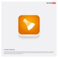 Shuttlecock Icon Orange Abstract Web Button