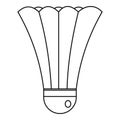 Shuttlecock icon, outline style