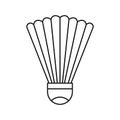 Shuttlecock icon in outline style