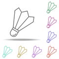 shuttlecock outline icon. Elements of Sport in multi color style icons. Simple icon for websites, web design, mobile app, info Royalty Free Stock Photo