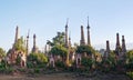 Shwe Inn Thein Pagoda Complex on Inle lake, Myanmar