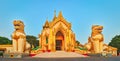 Shwedagon complex in Yangon. Myanmar. Royalty Free Stock Photo