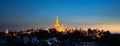 Shwedagon pagoda at dusk, Yangon Royalty Free Stock Photo