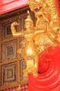 Shwedagon Pagoda`s Bell Golden Buddha Statue, Yangon, Myanmar