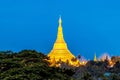 Shwedagon pagoda in Yagon, Myanmar