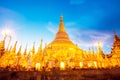 Shwedagon pagoda in Yagon, Myanmar