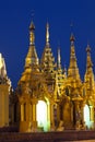 Shwedagon Paya Grounds by Night Royalty Free Stock Photo