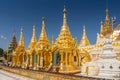 Shwedagon Paya is the most sacred golden buddhist pagoda in Yangon, Myanmar