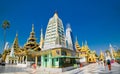 Golden Shwedagon buddhist stupa in Yangon, Myanmar.