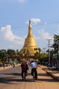 Shwemawdaw pagoda , Bago in Myanmar (Burmar) Royalty Free Stock Photo