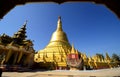 Shwemawdaw Pagoda and Old Hti Royalty Free Stock Photo