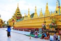 Shwemawdaw Pagoda And Prayer, Bago, Myanmar