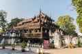 Shwenandaw Kyaung Temple or Golden Palace Monastery in Mandalay, Myanmar Royalty Free Stock Photo