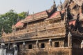 Shwenandaw Kyaung Temple or Golden Palace Monastery in Mandalay, Myanmar Royalty Free Stock Photo