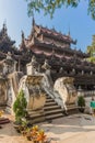 Shwenandaw Kyaung Temple or Golden Palace Monastery in Mandalay, Myanmar Royalty Free Stock Photo