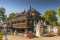 Shwenandaw Kyaung Temple or Golden Palace Monastery in Mandalay, Myanmar Royalty Free Stock Photo