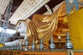 Shwethalyaung buddha the giant reclining in Myanmar. Royalty Free Stock Photo