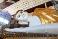 Shwethalyaung buddha the giant reclining in Myanmar.