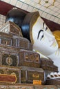 Shwethalyaung Buddha, reclining Buddha in Bago, Myanmar. Royalty Free Stock Photo