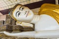 The Shwethalyaung Buddha, reclining Buddha in the west side of B Royalty Free Stock Photo