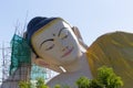 Shwethalyaung Buddha, reclining Buddha in Bago, Myanmar. Royalty Free Stock Photo