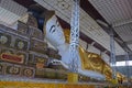 Shwethalyaung Buddha at the west side of Bago (Pegu), Myanmar Royalty Free Stock Photo