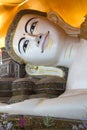 Shwethalyaung Reclining Buddha - Bago - Myanmar Royalty Free Stock Photo