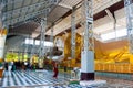 Shwethalyaung Reclining Buddha. Shwe Thar Layung Pagoda. Bago, Myanmar. Burma. A huge statue of the reclining Buddha. Royalty Free Stock Photo