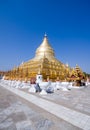 Shwezigon pagoda - ancient town Bagan Royalty Free Stock Photo