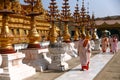 Shwezigon pagoda in Bagan Royalty Free Stock Photo