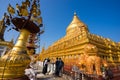 Shwezigon Paya, Bagan, Myanmar. Royalty Free Stock Photo