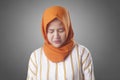 Shy Depressed Worried Muslim Woman