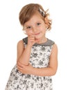 Shy little fashionable Royalty Free Stock Photo