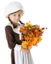 Shy Pilgrim with Bouquet