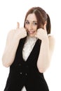 Shy thumbs up Royalty Free Stock Photo