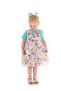 Shy toddler girl in summer dress Royalty Free Stock Photo