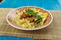 Tajik dish with noodles Royalty Free Stock Photo