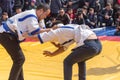 Shymkent, KAZAKHSTAN - 22 March 2017: Celebration of the Kazakh holiday NARIYZ. Competition wrestlers