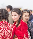 Shymkent, KAZAKHSTAN - 22 March 2017: Celebration of the Kazakh holiday NARIYZ. People in national costumes