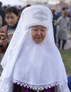 Shymkent, KAZAKHSTAN - 22 March 2017: Celebration of the Kazakh holiday NARIYZ. People in national costumes