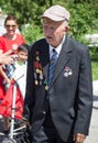 Shymkent, KAZAKHSTAN - May 9, 2017: Veterans of the war. The feast of the victory of the Red Army and Soviet people in