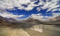 Shyok River, Nubra Valley, Ladakh, India . Separates the Ladakh and Karakoram Ranges. Royalty Free Stock Photo