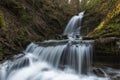 June 25, 2021 Shypit waterfall and its surroundings are a popular tourist attraction in Transcarpathia, Ukraine. Royalty Free Stock Photo