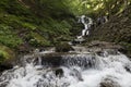 June 25, 2021 Shypit waterfall and its surroundings are a popular tourist attraction in Transcarpathia, Ukraine. Royalty Free Stock Photo