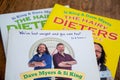 Si King and David Myers Hairy Dieters celebrity cook book by the Hairy Bikers. Celeb chefs teach how to cook real food