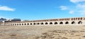 Si-o-se-pol bridge on the Zayanderud in Isfahan. Iran